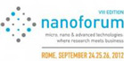 Nanoforum 2012, Rome, Italy